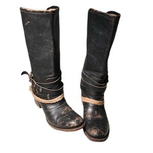 Steve Madden Freebird Black Leather Boot size 9